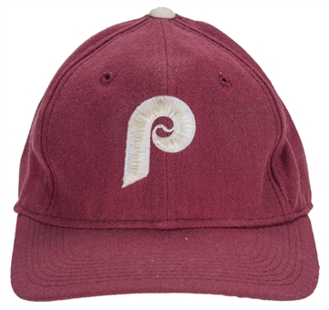 1985-1989 Mike Schmidt Game Used Philadelphia Phillies Cap (MEARS)